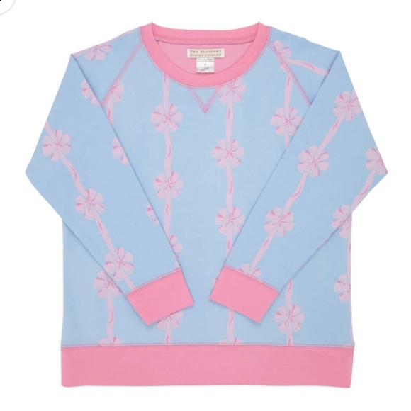 The Beaufort Bonnet Company Other - The Beaufort Bonnet Co (TBBC) EUC Pink/Blue Cassidy Comfy Sweatshirt-3T